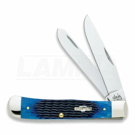 Case Cutlery Trapper Blue Bone Pocket Knife 02800 3 Case Cutlery Trapper Blue Bone Pocket Knife 02800