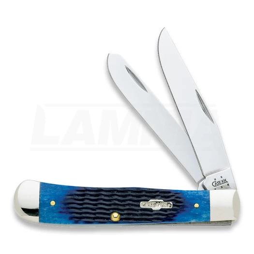 Case Cutlery Trapper Blue Bone Pocket Knife 02800 4 Case Cutlery Trapper Blue Bone Pocket Knife 02800 - Image 2