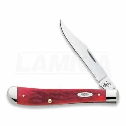 Case Cutlery Slimline Trapper Dark Red Bone Pocket Knife 6982