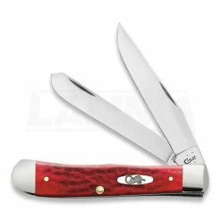 Case Cutlery Trapper Dark Red Bone Pocket Knife 6984