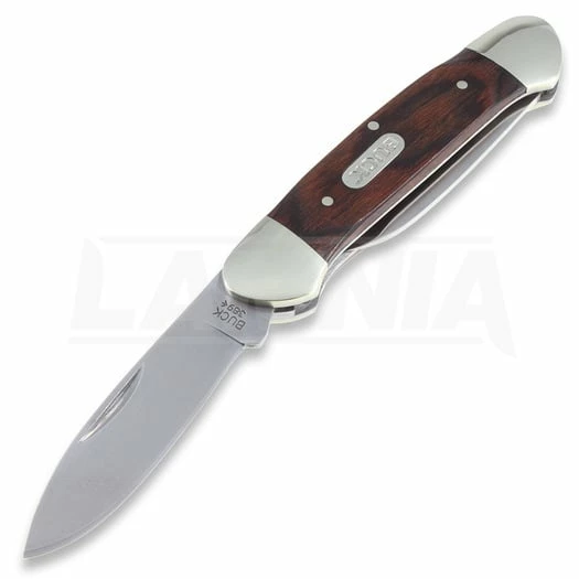 Buck Canoe Folding Knife, Wood 389BRS 3 Buck Canoe Folding Knife, Wood 389BRS