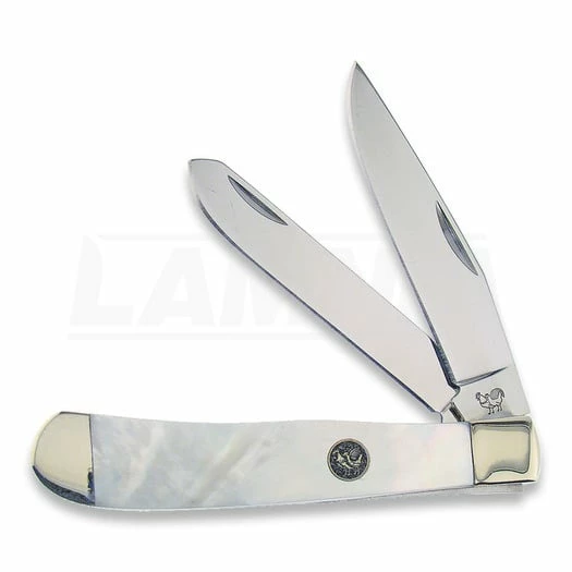 Hen & Rooster Trapper MOP Pocket Knife 3 Hen & Rooster Trapper MOP Pocket Knife