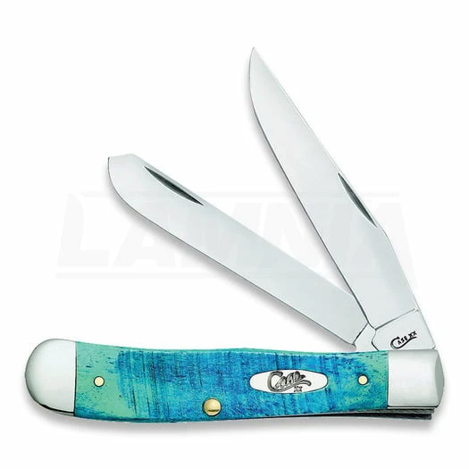 Case Cutlery Trapper Caribbean Blue Pocket Knife 25592 3 Case Cutlery Trapper Caribbean Blue Pocket Knife 25592