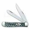Case Cutlery Trapper Black/White CF Pocket Knife 38920 -Folding knives Sales Store 44570 CA38920 01