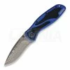 Kershaw Blur A/O Damascus Folding Knife, Blue 1670NBDAM