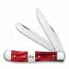 Case Cutlery Red Pearl Kirinite Smooth Trapper Pocket Knife 25270 -Folding knives Sales Store 58283 CA25270 01
