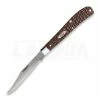 Case Cutlery Slimline Trapper Brown Delrin Pocket Knife 135 -Folding knives Sales Store 60177 CA135 01