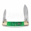 Hen & Rooster Canoe Green Pick Bone Folding Knife
